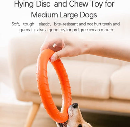 Dog Flying Disc Dog Chew Toy,Dog Toys for Aggressive Chewers Floating Dog Ring/Fetch Toys for Medium/Large Breeds Interactive Dog Pool Float Durable Toy for Training and Teeth Cleaning,28cm - Image 4