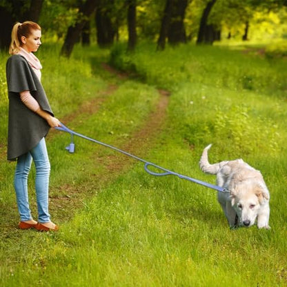 Wisedog Two Handles Dog Leash, Moonlight Blue, S|0.8" x 4.2 ft-5 ft - Image 5