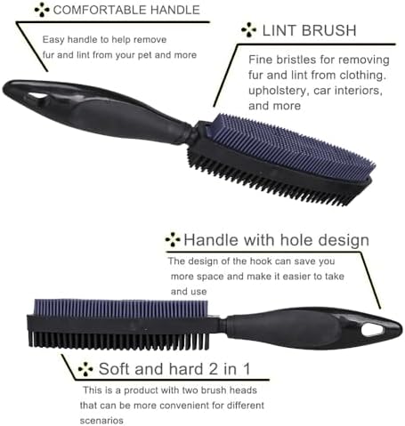 Premium Rubber Pet Hair Brush - Removes Hair from Couches & Pets' Coats B - Image 4