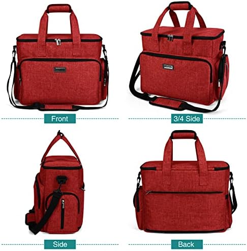 BAGLHER Dog Travel Bag, Pet Travel Bag (ALL Pet Travel Supplies), With 2 Pet Food Containers and 2 Collapsible Silicone Bowls; Essential Kits for Pet Travel Red - Image 2