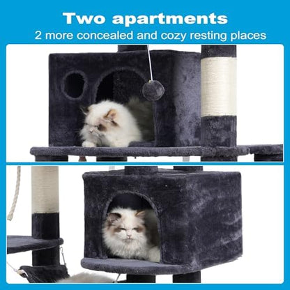Hey-brother Cat Tree Tower with Sisal Scratching Posts, Big Condo, MPJ020G - Image 5