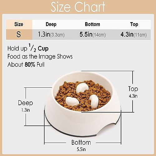 Super Design Slow Feeder Dog Bowl, 1 Cup, Nonslip, Heat-Resistant, Sturdy, Suitable for Small to Medium Sized Dogs Orange S - Image 5