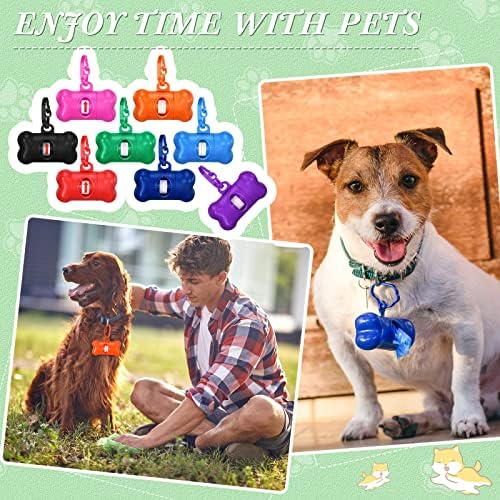 Perkoop 80 Pcs Dog Poop Bag Dispenser with Dog Waste Bags, Bone Shape - Image 6