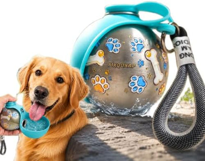 Dog Water Bottle Portable with Foldable Bowl, Stainless Steel by Unknown