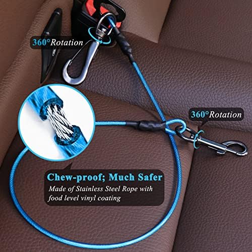 VIVAGLORY Dog Seatbelt Tuffbelt Dog Car Harness, L, Blue - Image 2