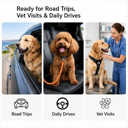 Dog Seat Belt 2Pcs, Retractable Pet Car Harness, Adjustable Dog Seat Belts - Image 7