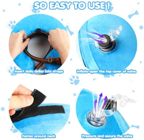 Grand Line Inflatable Dog Cone Collar, Soft Pet Recovery After Surgery (S) - Image 6