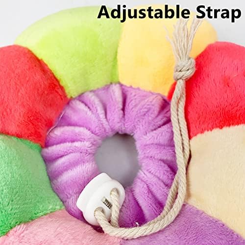 Adjustable Rabbit Protection Cone Collar,Soft Pet Recovery Collar for Rabbit/Chinchilla/Guinea Pigs/Kitten After Surgery Wound Healing,Elizabeth Neck Recovery E-Collar for Small Animals (S) - Image 2