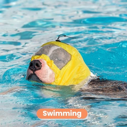 Nanaki Adjustable Shower Caps for Dogs Ears Dog Ear Covers for Bath, Shower Cap Reusable Waterproof Ear Covers for Dogs, Dog Ear Protection for Bath Dog Bath Ear Protection Bathing Grooming Swimming - Image 5