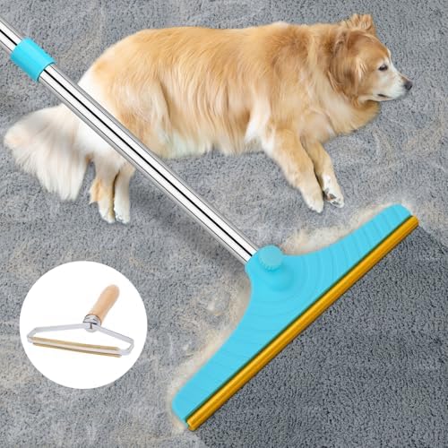 Carpet Rake for Pet Hair Removal Tool, Dog Cat Hair Remover for Furniture by Eaersan