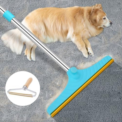 Carpet Rake for Pet Hair Removal Tool, Dog Cat Hair Remover for Furniture by Eaersan