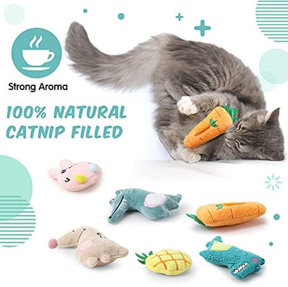 Gejoy 20 Pack Catnip Toys for Indoor Cat Plush Chew for Kitten,Lovely - Image 4