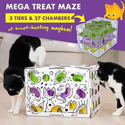 Cat Amazing MEGA – Cat Treat Puzzle Box – Interactive Food Maze – Cat Puzzle Feeder – Treat Box for Indoor Cats – Enrichment Food Toy – Best Cat Toy for Cats! - Image 4