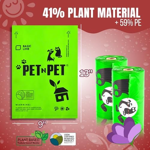 Pet N Pet Dog Poop Bags Rolls, 270 Count, Lavender Scented, Plant Based - Image 2