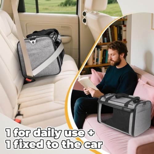YUDODO 2 Packs 25 lbs Soft Sided Pet Carrier for Large Cat & Small Dog - Image 5