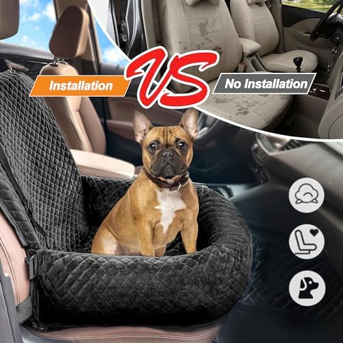 Sephyroth Dog Car Seat for Small/Medium Dogs,Dog Car Bed Washable Pet Travel Safety Car Seat,Super Soft Safe Removable Pet Booster Seat,Fits for All Cars(Black) - Image 5