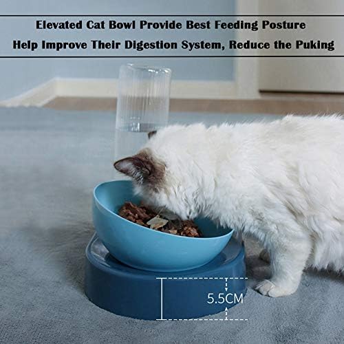 JiangYanus Dog Bowls, 0°-15°Adjustable Tilted Cat Food and Water Bowl Set - Image 2