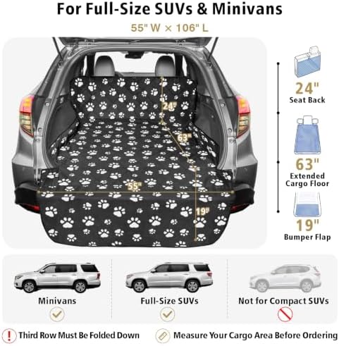 F-color SUV Cargo Liner for Dogs - Heavy Duty Trunk Cover for Full-Size SUV - Image 2