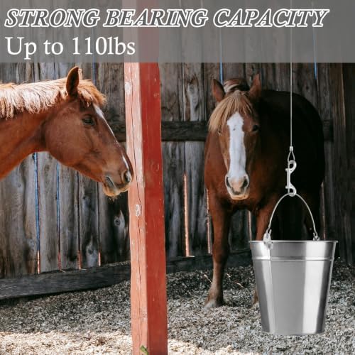 ERKOON 15 Pack Heavy Duty Snap Hooks Double Sided Clips for Hanging Horse Tack Sling Feed Buckets Dog Leash Collar Key Chain Zinc Alloy Metal Snaps Clip(3-1/2 Inch) - Image 5
