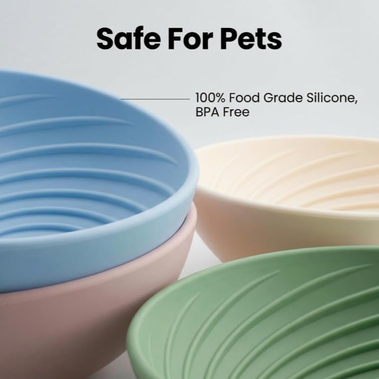 Dog Lick Bowl Slow Feeder for Dogs and Cats (Almond Beige), Silicone Lick Mat Bowl for Slow Eating, Anxiety Relief, Interactive Pet Feeding Dish, Dishwasher Safe - Image 4