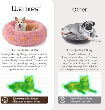 Donut Dog Bed Medium Size Dog, Round Cat Beds for Small Dogs - Image 3