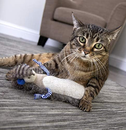 Petlinks HappyNip Kicker Meercat Plush Cat Toy, Contains Silvervine & Catnip - Blue/Tan, One Size - Image 6