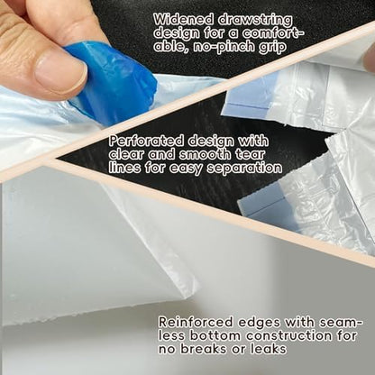 100 Counts Cat Litter Box Liners Bag Fit For MW-SC01/MW-SC02/MW-LR01 Automatic Self Cleaning Cat Litter Box, Waste Bags, 18" x 12.6"Heavy Duty Replacement Trash Bags with Drawstring - Image 5