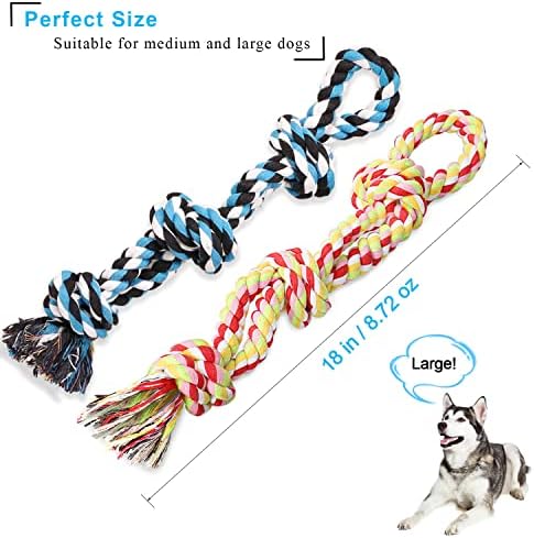 UPSKY 2 Pack Dog Rope Toys, Heavy Duty Dog Chew Toy for Aggressive Chewers - Image 2