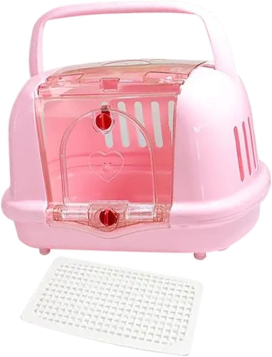 Dog Dog Crate Dog Carrier,Portable Sturdy Breathable Pet Travel Carrier Travel Kennel for Dog Kitten Cat Camping Airline, Pink
