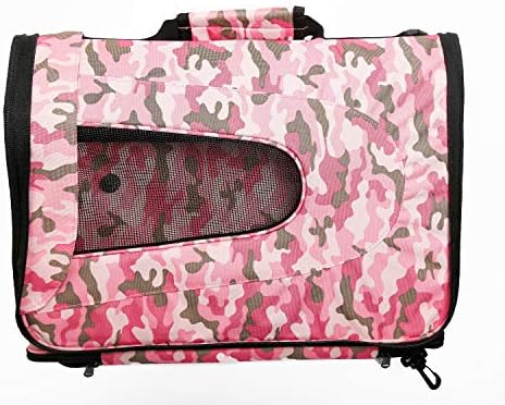 Pawer 18” x 11”x 11” Soft-Sided Foldable Airline Approved Pet Carrier for Cat, Puppy and Small Dog, Washable 600D Oxford Fabric, with Handle and Strap for Carry, Multiple Colors Available - Image 3