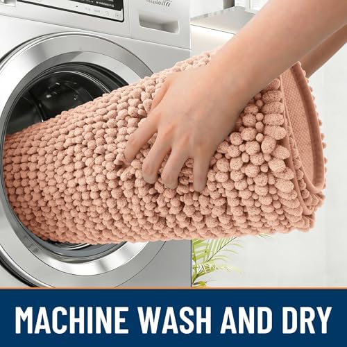 OLANLY Dog Door Mat for Muddy Paws 24x16, Extra Absorbent Chenille Mud Mat - Image 5