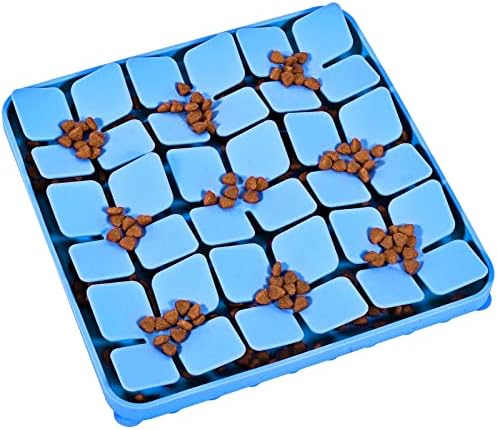 Silicone Snuffle Mat for Dogs, Blue, 8 x 8 inches by OurMiao