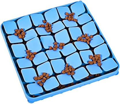 Silicone Snuffle Mat for Dogs, Blue, 8 x 8 inches by OurMiao