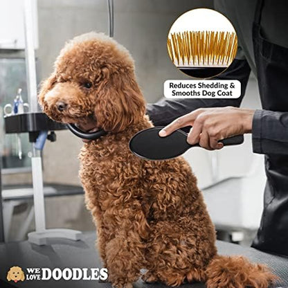 We Love Doodles Dog Dematting Rake & Pin Brush Bundle - Detangler Brush for Dogs, Comb Tool for Grooming, Matted Fur Removal, Pet Grooming Detangler Pin Dog Brush for Shedding and Removing Loose Fur - Image 7