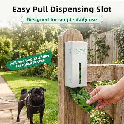 URSPET Dog Poop Bag Dispenser with 4 Rolls, Wall Mount Pet Waste Holder - Image 5