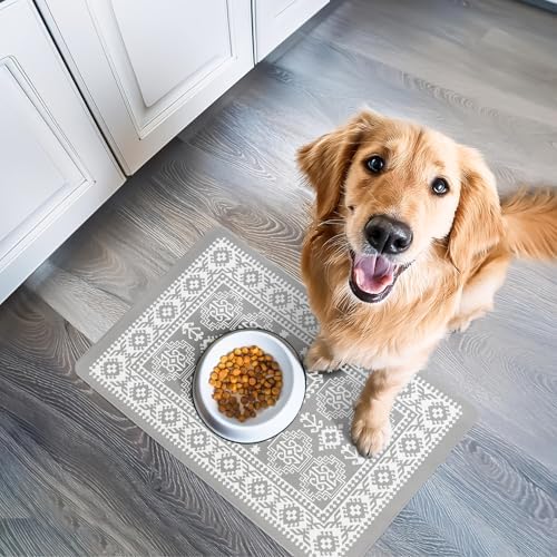 NALALAS Large Dog Mat for Food and Water, Cat Feeding Mat | Large Waterproof Dog Bowl Mat | Non-Slip Pet Food Mat for Floors | Pet Mats for Food and Water | Easy to Clean - Image 6