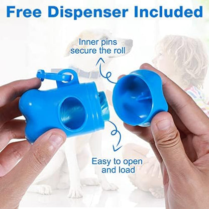 Teling 3000 Count Dog Poop Bags with 3 Dispensers, Blue - Image 4