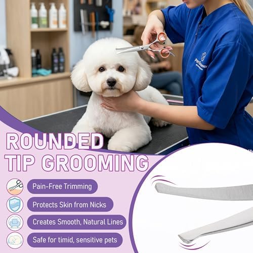 Dog Ear Hair Removal Tool Kit - Ear Powder, Safety Round Tip Scissors & Hemostat, Helps Reduce Wax & Odor, Grooming Kit for Schnauzers, Poodles & Breeds with Ear Hair, Calms Itchy Ears - Image 3