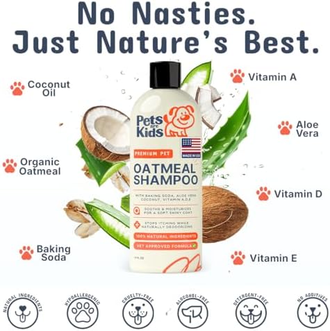 Pets are Kids Premium Oatmeal Shampoo for Itch Relief & Shiny Coat, 17 oz - Image 6