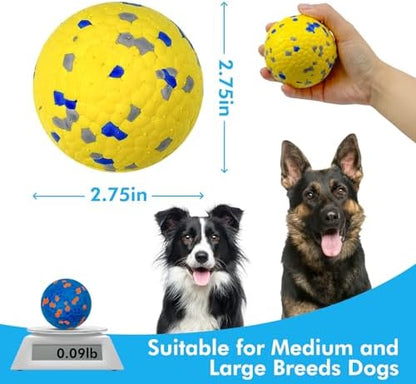 Vannon 4 Pack Dog Balls Interactive Dog Tennis Balls Indestructible Dog Teething Chew Toys for Aggressive Chewers Dog Toy Fetch Balls for Small Medium Dog E-TPU Material Lightweight Bouncy Floating - Image 2
