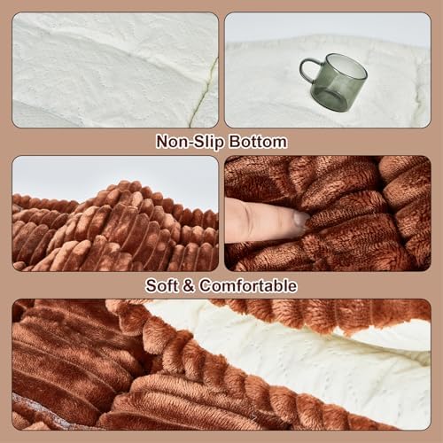 Backseat Pet Bed Mat Non-Slip Dog Car Seat Cover Scratch Chew Resistant Dog Blanket for SUVs, Trucks & Sedans 23" x 51" Easy Clean Comfortable Car Travel Pet Pad, Pure Coffee - Image 2