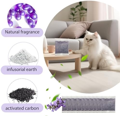 10 PCS Cat Litter Deodorizer Refills Compatible with Whisker OdorTrap Pod,Odor Remover Refills for Litter-Robot 4 Waste Bags & Litter-Robot 3 Waste Drawer, Litter Box Odor Eliminator (Lavender) - Image 3