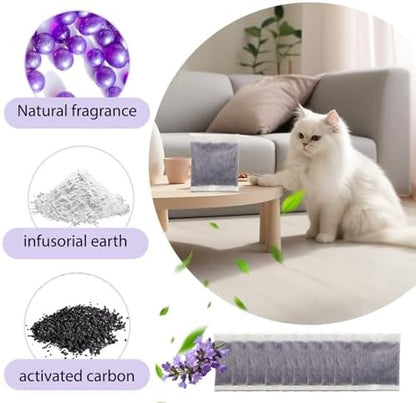 10 PCS Cat Litter Deodorizer Refills Compatible with Whisker OdorTrap Pod,Odor Remover Refills for Litter-Robot 4 Waste Bags & Litter-Robot 3 Waste Drawer, Litter Box Odor Eliminator (Lavender) - Image 3