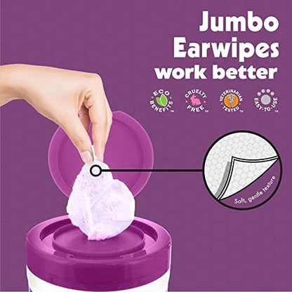 Petkin Jumbo Pet Ear Wipes, 80 Extra Moist Wipes, 2 Pack -Soothing & Deodorizing Pet Ear Cleaner to Remove Dirt, Odor, & Wax-Safe, Convenient, & Easy to Use Pet Wipes for Dogs, Cats, Puppies & Kittens - Image 4