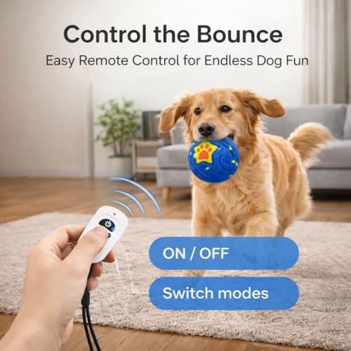 Interactive Dog Ball Toy for Medium & Large, Automatic Moving TPU - Image 4