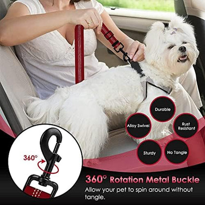 SlowTon Dog Car Seat Belt, 3 in 1 Latch Bar Attachment Dog Safety Seatbelt - Image 3