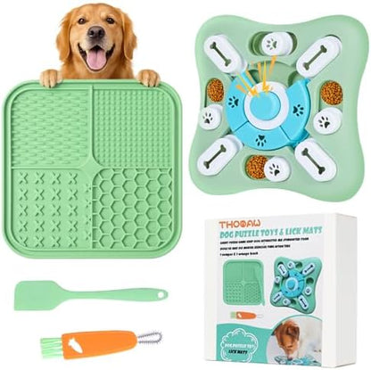 4-Piece Dog Puzzle Toy Set with Lick Mat and Slow Feeder by Unknown