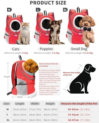 PETCUTE Dog Backpack Carrier Cat Carrier Pet Travel Carriers for Small Dogs and Cats Pet Travel Backpack - Image 3