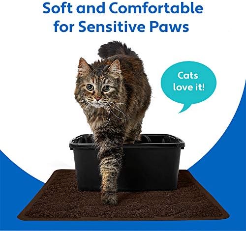 MIGHTY MONKEY Waterproof Cat Litter Box Mat, BPA Free, 24x17 Chocolate - Image 4