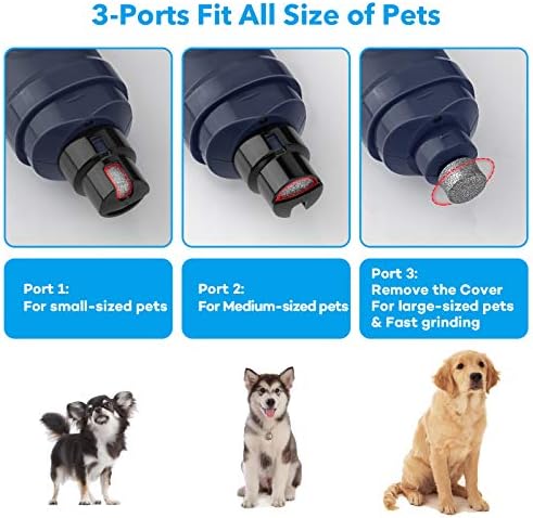 Casfuy Dog Nail Grinder with 2 LED Light - New Version 2-Speed Powerful Electric Pet Nail Trimmer Professional Quiet Painless Paws Grooming & Smoothing for Small Medium Large Dogs and Cats (Blue) - Image 5